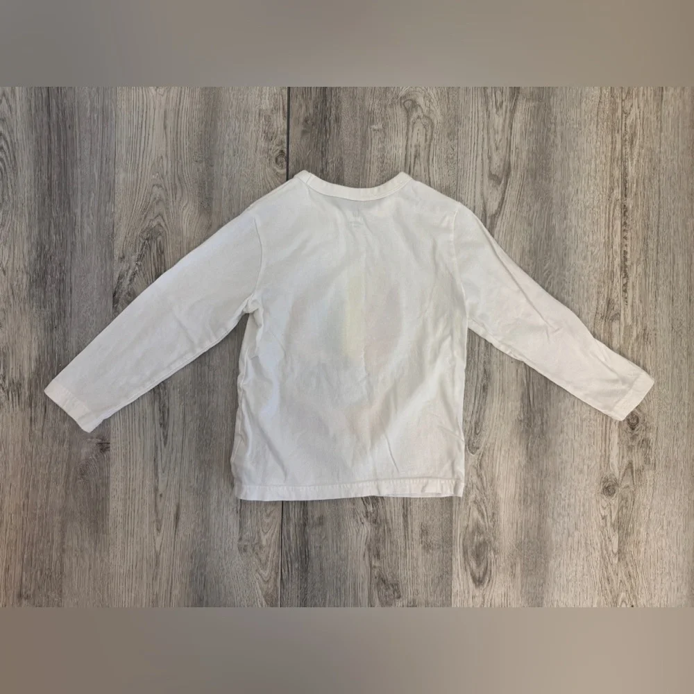 GAP White Long Sleeve Tee with Crayon Graphic